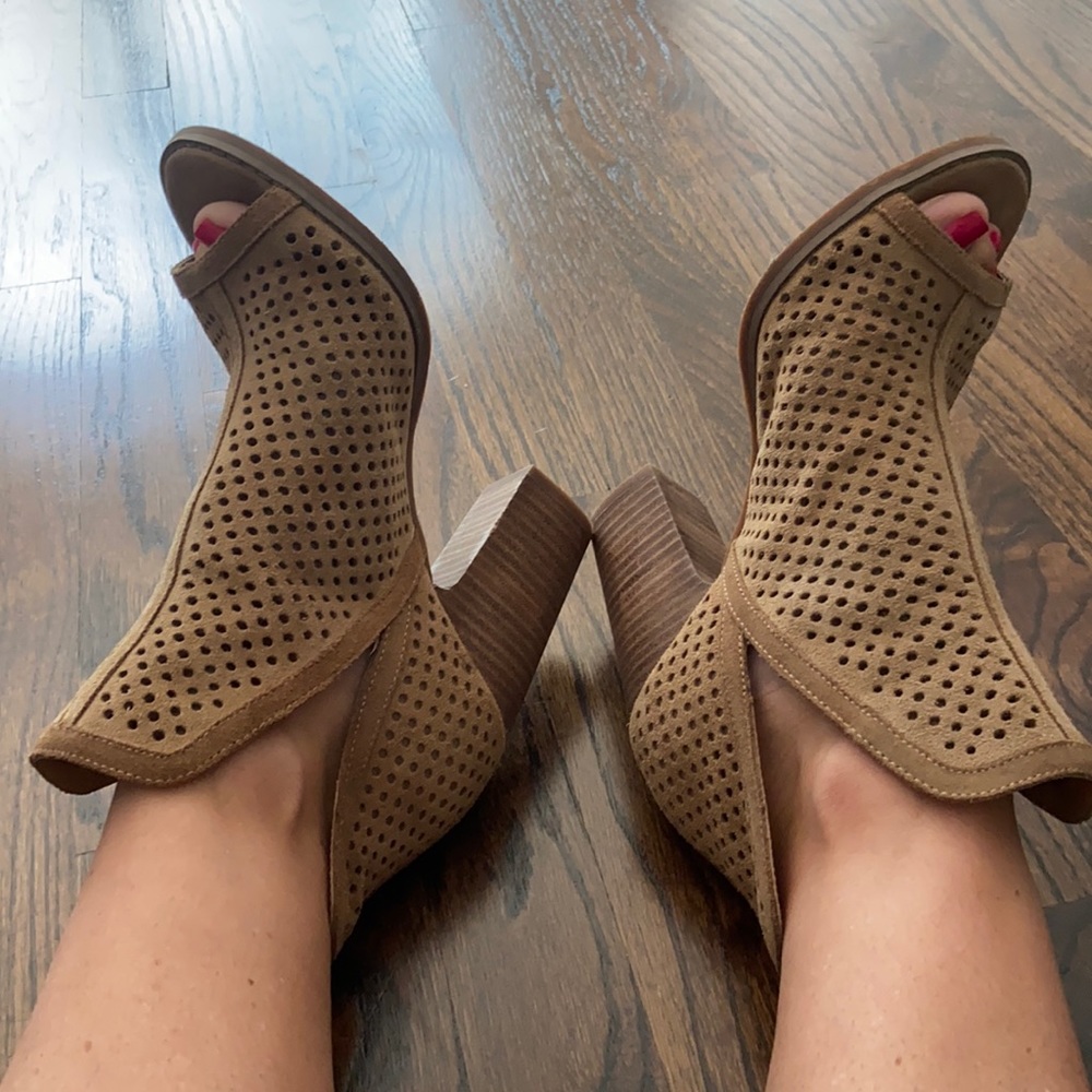 Lucky brand open toe heels